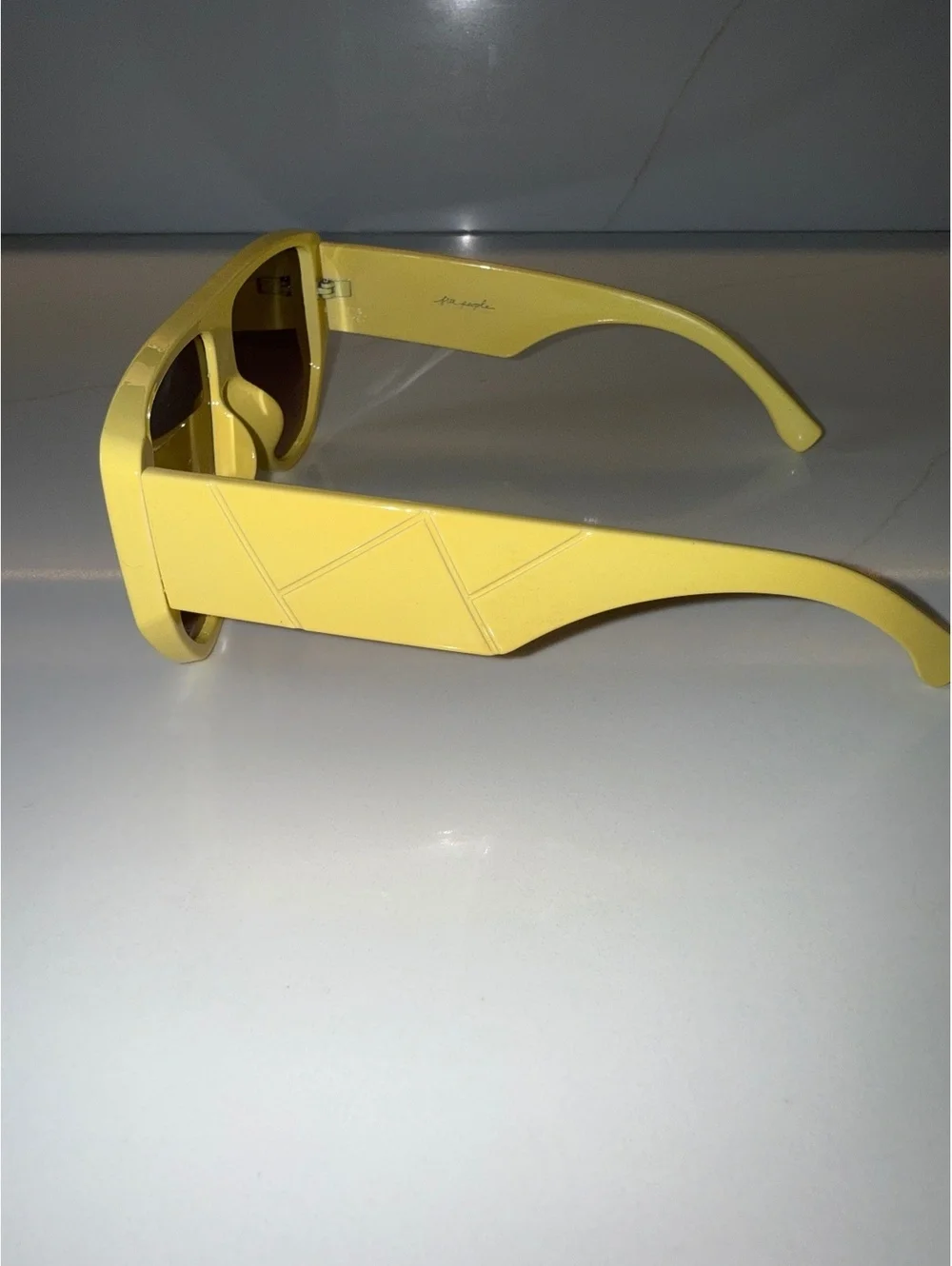 Free People Yellow Oversized Square Frame Sunglasses